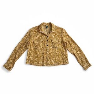 Wild Fable Mustard Floral Utility Jacket